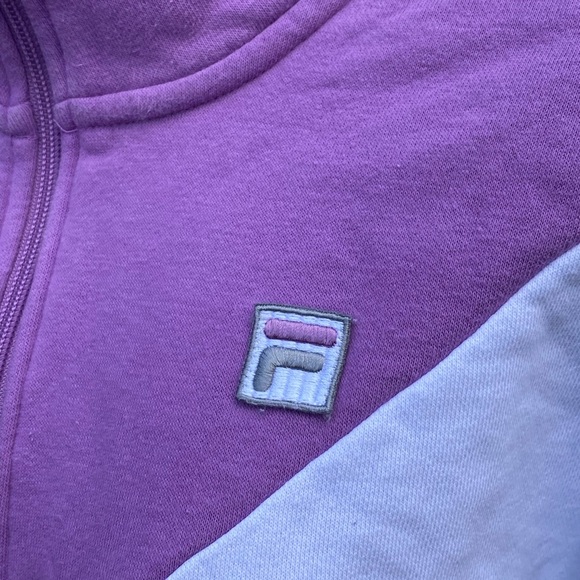 Fila Purple and Gray Quarter-Zip Sweater - Picture 5 of 7